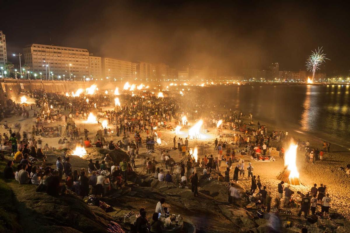 Fogueiras de San Xoán, A Coruña