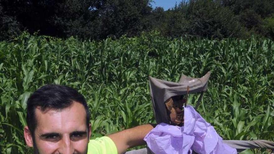 Luis Miguel Castro, campeón de concurso de debullar maíz. // I. Abella