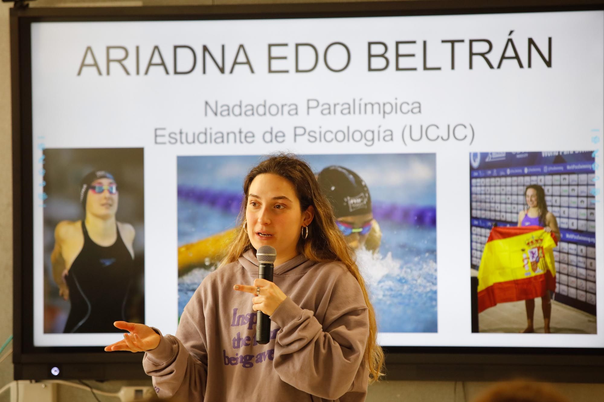 Conferencia de la nadadora paraolímpica Ariadna Edo Beltrán en el instituto Balàfia