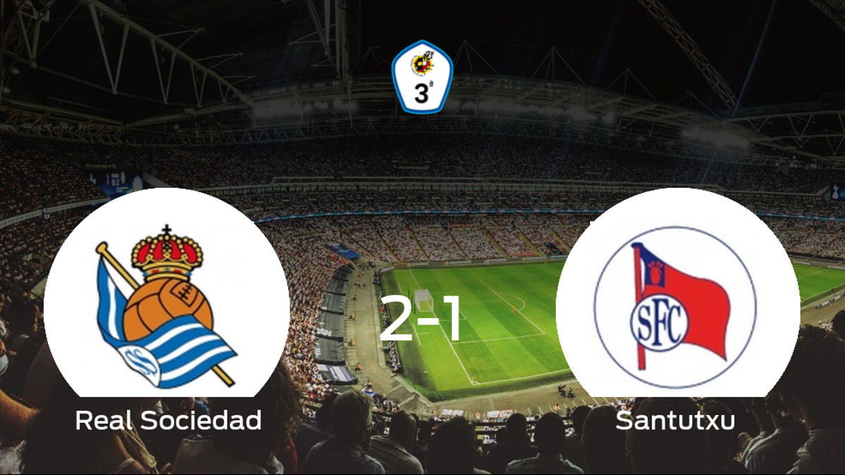 La Real Sociedad C consigue la victoria ante el Santutxu en el segundo tiempo (2-1)
