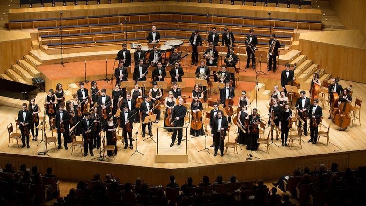 La Orquesta Sinfónica Ciudad de Zaragoza en una de sus actuaciones.