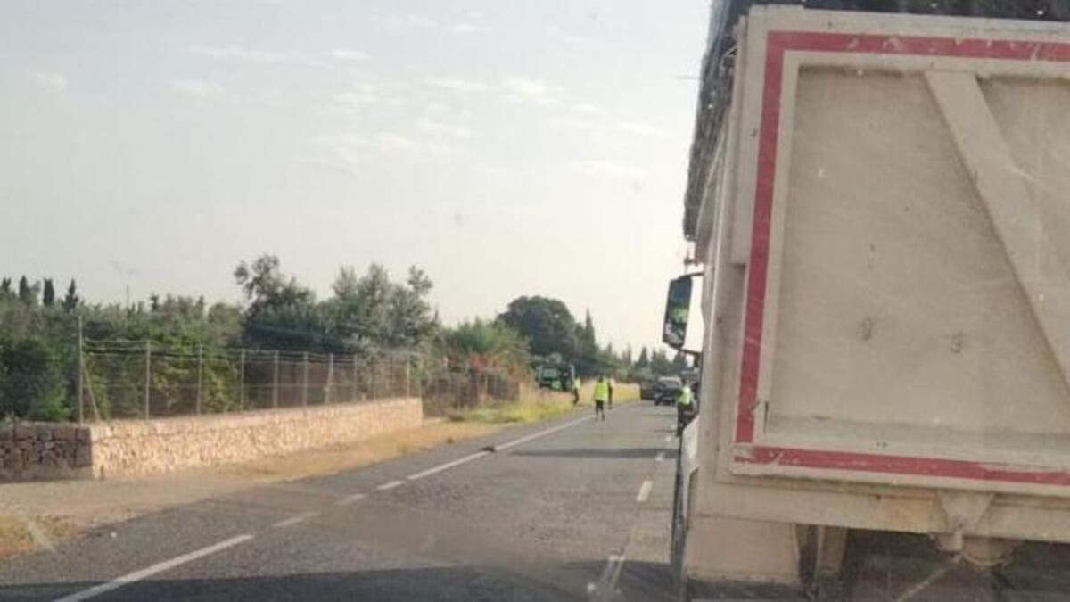 Dotaciones de emergencia en el lugar del accidente.