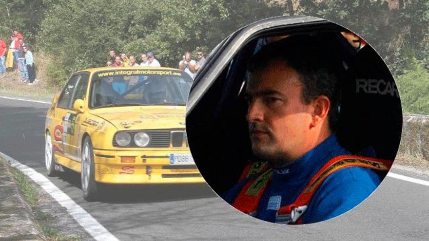 BMW M3 de Víctor Magariños junto a él mismo.