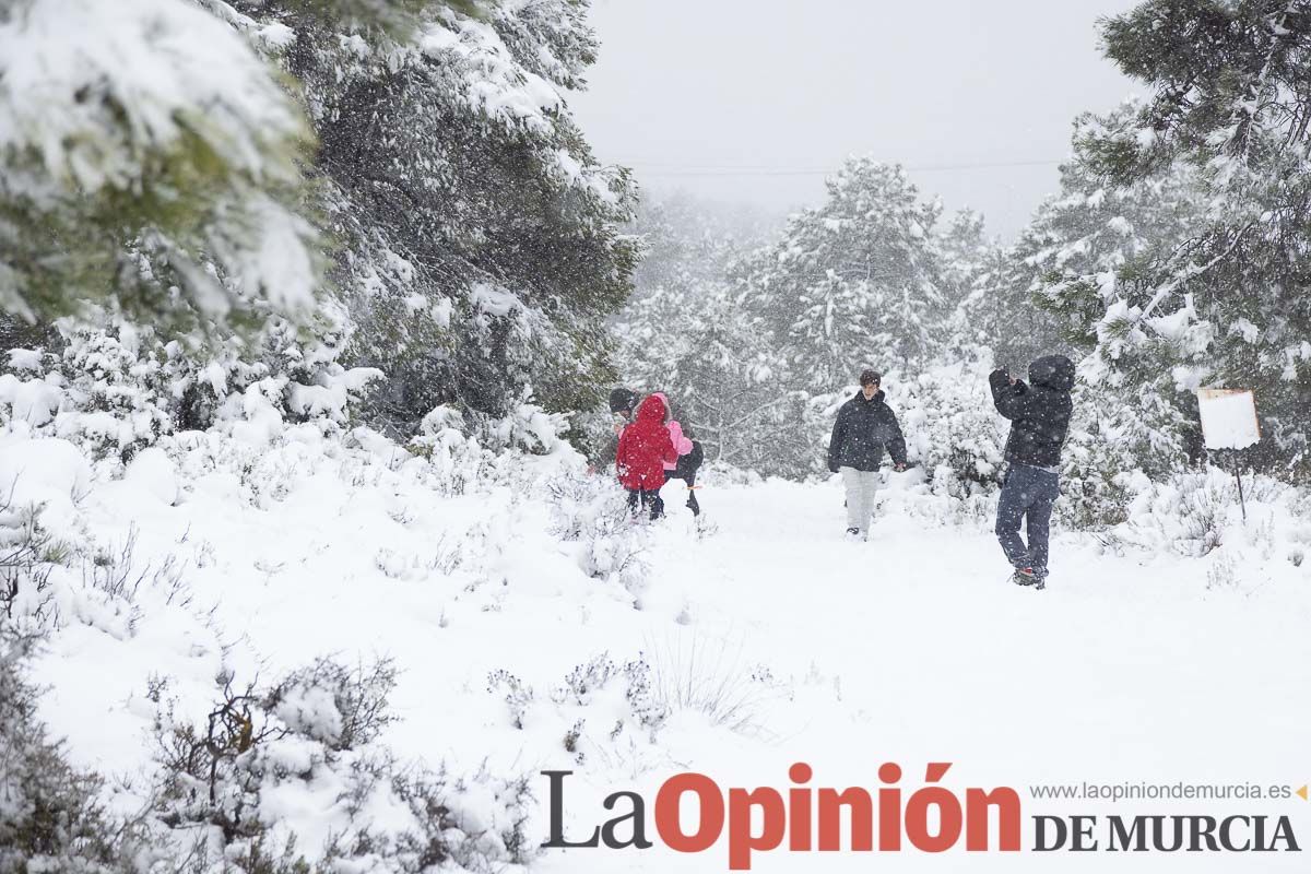 Continúa la nevada en las zonas altas de la comarca del Noroeste