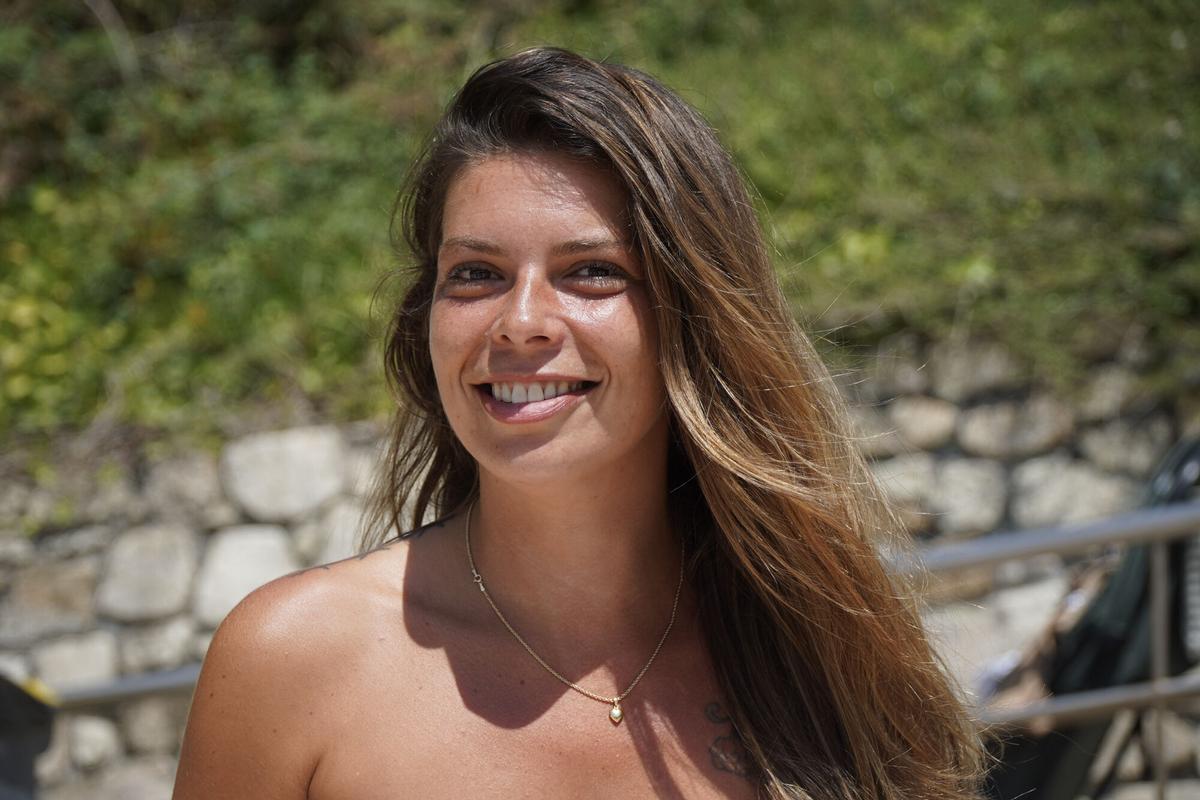 Cintia Núñez usuaria de la playa de Las Lapas