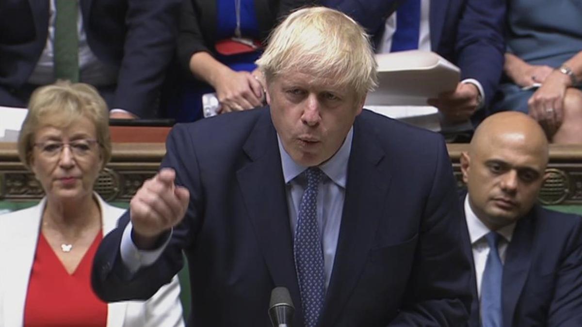 Boris Johnson durante su intervención ante los comunes.