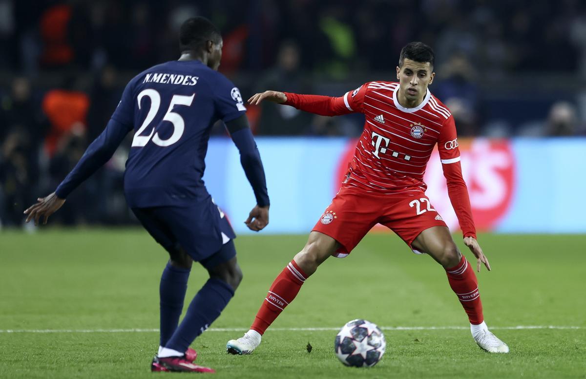 Joao Cancelo, en un partido con el Bayern