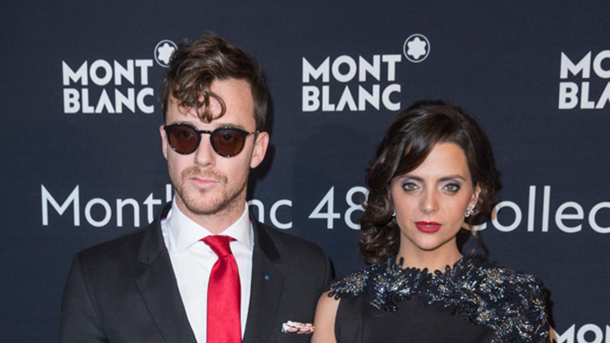 Aldo Comas y Macarena Gómez en la fiesta de Montblanc