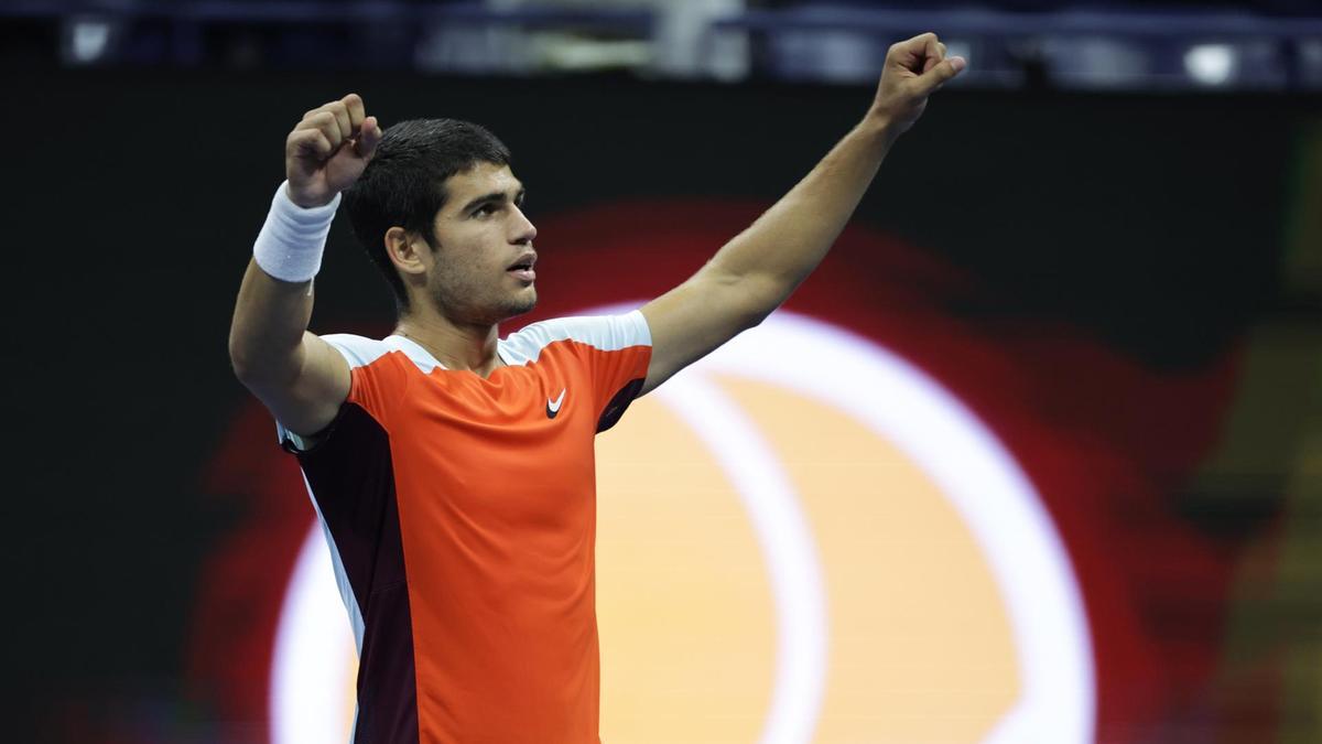 Carlos Alcaraz, tras eliminar a Tiafoe en semifinales del US Open.