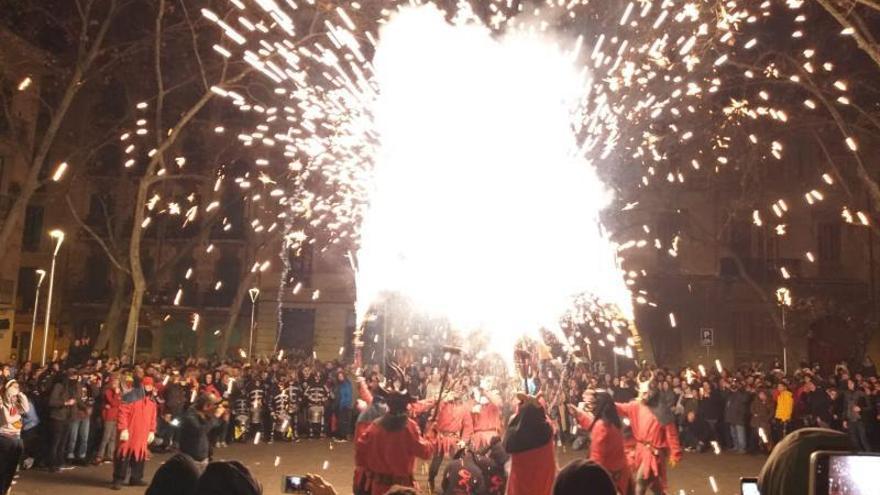  ‘Correfoc’ durante la fiesta de 2019. 