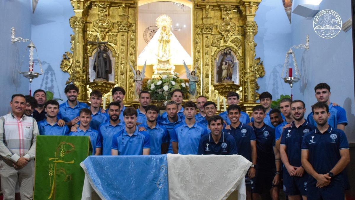 El Coria, en su visita a la patrona, esta semana.