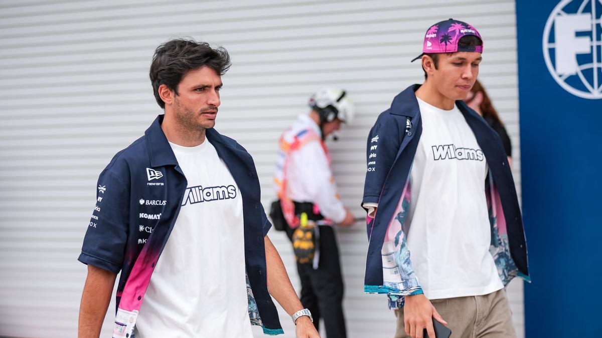 Sainz y Albon en el paddock de Miami