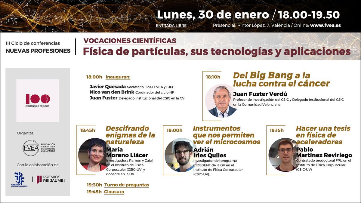 Programa de la jornada  “Física de partículas, sus tecnologías y aplicaciones”.