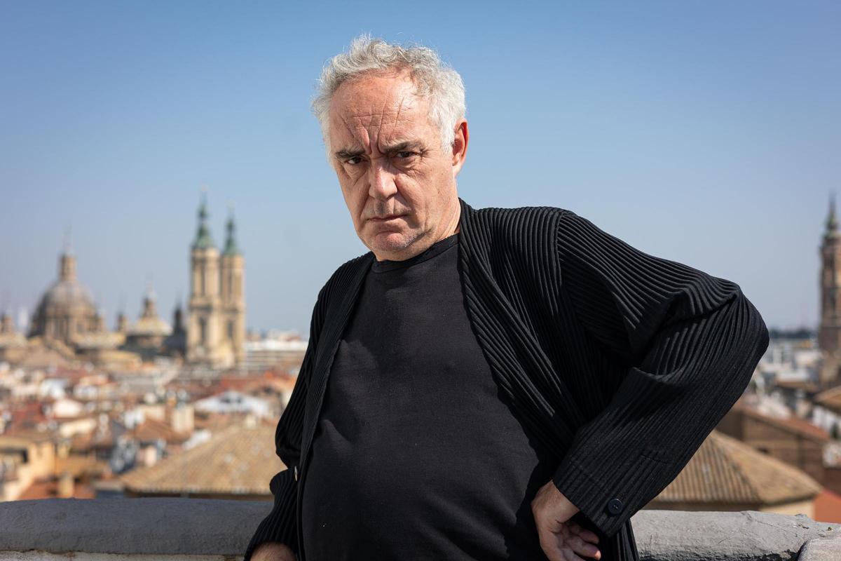 Ferran Adrià, este martes en su visita a Zaragoza.