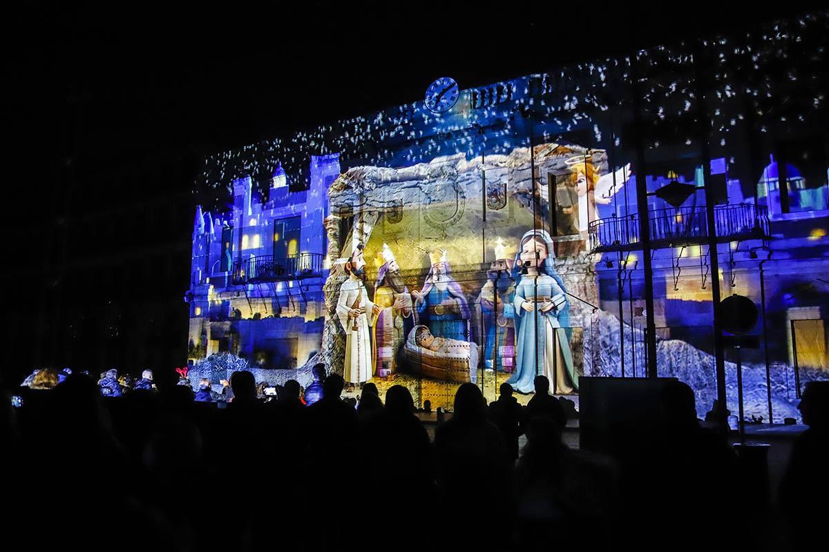 La Corredera estrena 'videomapping' del nacimiento de Jesús
