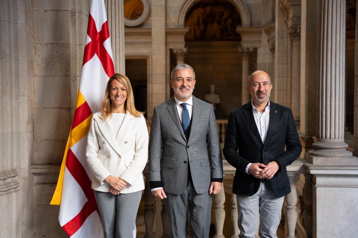 Maria Eugènia Gay, Jaume Collboni i Marc Aloy