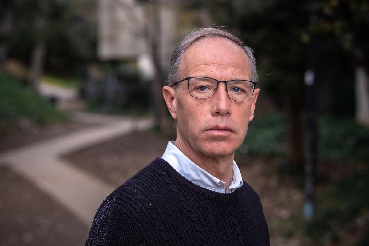 Francesc Torralba, antes de la entrevista, en Barcelona.