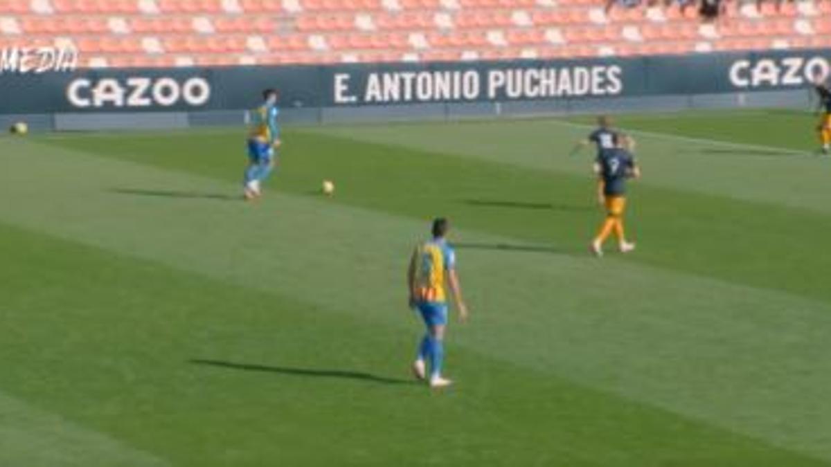 Una imagen del Valencia - Leeds U21