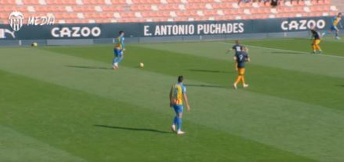 Una imagen del Valencia - Leeds U21