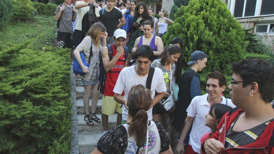 Hijos de emigrantes ourensanos durante una visita a la provincia, en una imagen de archivo.