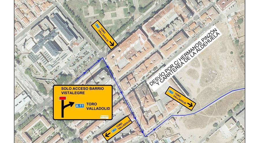 GALERÍA | Desvíos de tráfico por las obras de humanización en avenida Requejo