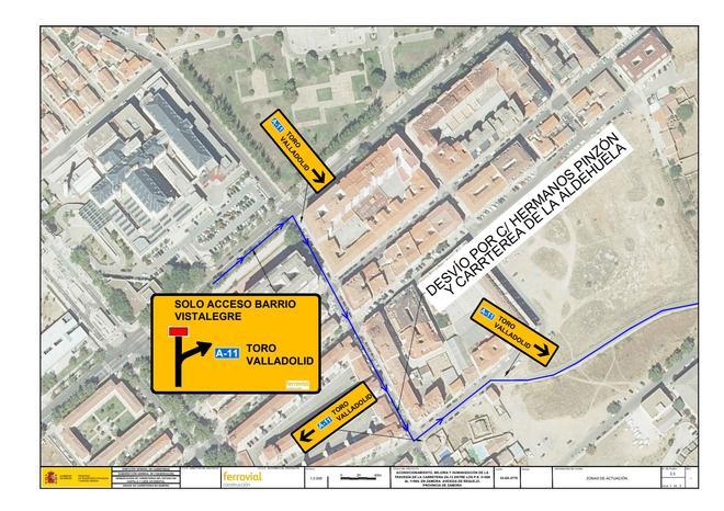 GALERÍA | Desvíos de tráfico por las obras de humanización en avenida Requejo