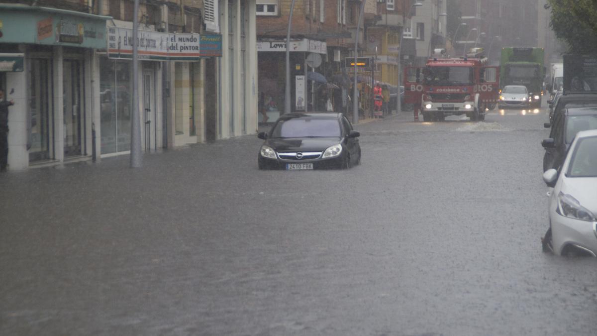 Inundaciones en Gijón por las fuertes lluvias