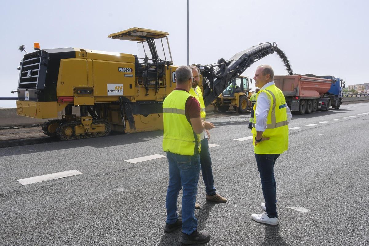 Comienzan las obras en la Circunvalación de Las Palmas de Gran Canaria (GC-3), en el tramo que atraviesa el barranco Guiniguada