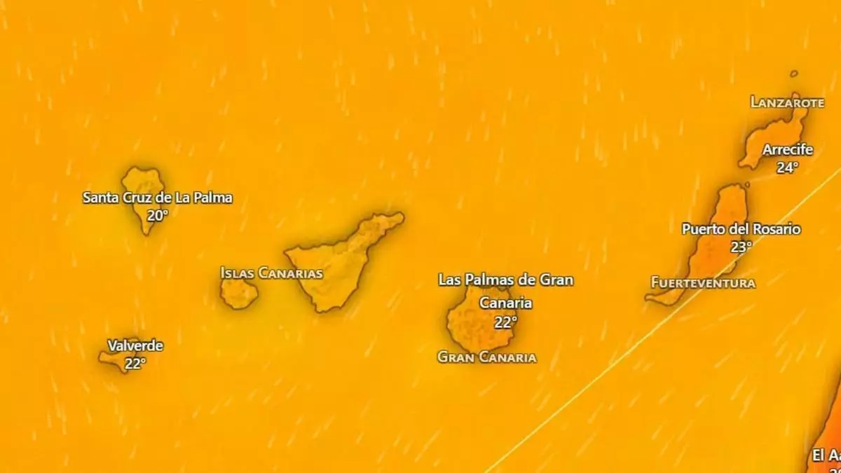 La Aemet avisa de posibles lluvias débiles en Gran Canaria este domingo, con máximas de 25 grados