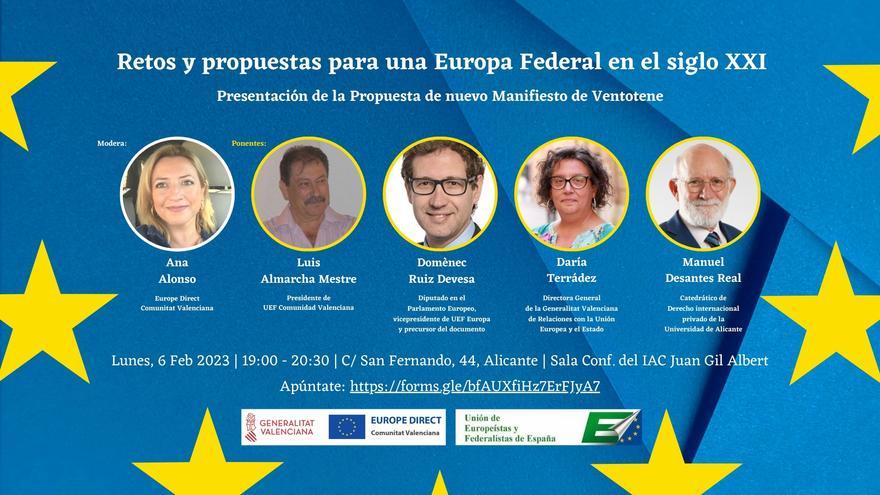 Los federalistas y europeístas valencianos presentan la Propuesta de nuevo Manifiesto de Ventotene