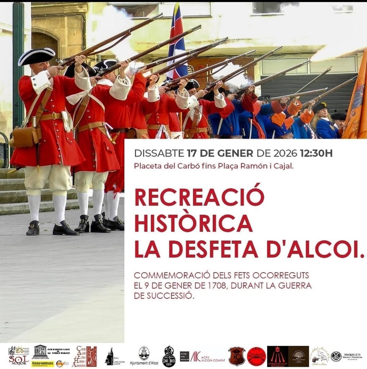 Cartel de la representación histórica que tendrá lugar en Alcoy