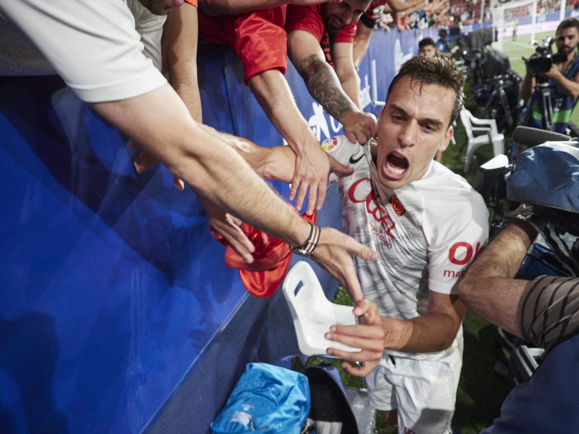 Osasuna-RCD Mallorca: Las fotos de la alegría desatada de los jugadores del Mallorca al conseguir la permanencia