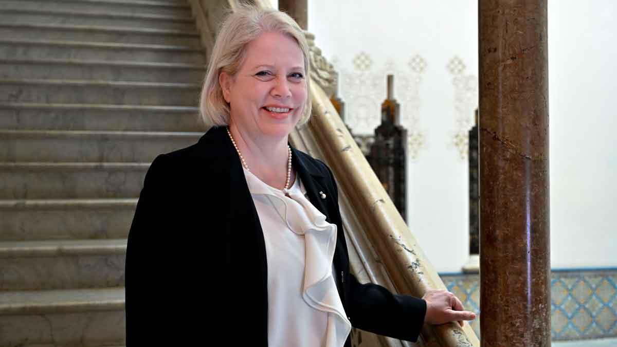 Sabine Henning, en el Palau Macaya de Barcelona.