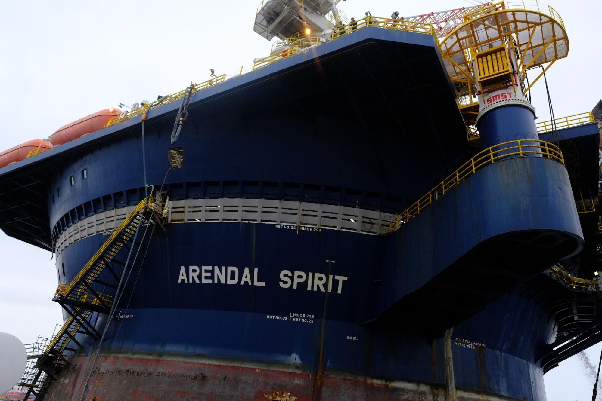 Trabajos en el 'Arendal Spirit' en el astillero Zamakona, en el Puerto de Las Palmas