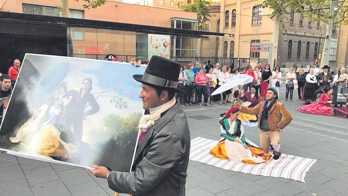 Las obras de Goya cobrarán vida este domingo en la plaza del Pilar