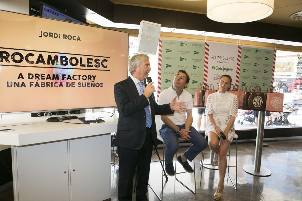 Presentación del polo de Rocambolesc con la cara del moro del castillo