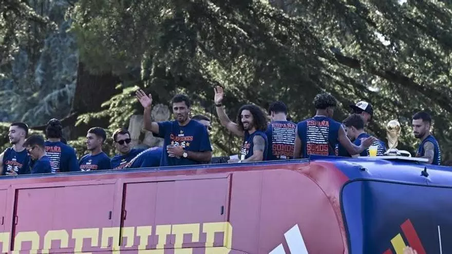 El recorrido de la selección española por Madrid para celebrar el Mundial