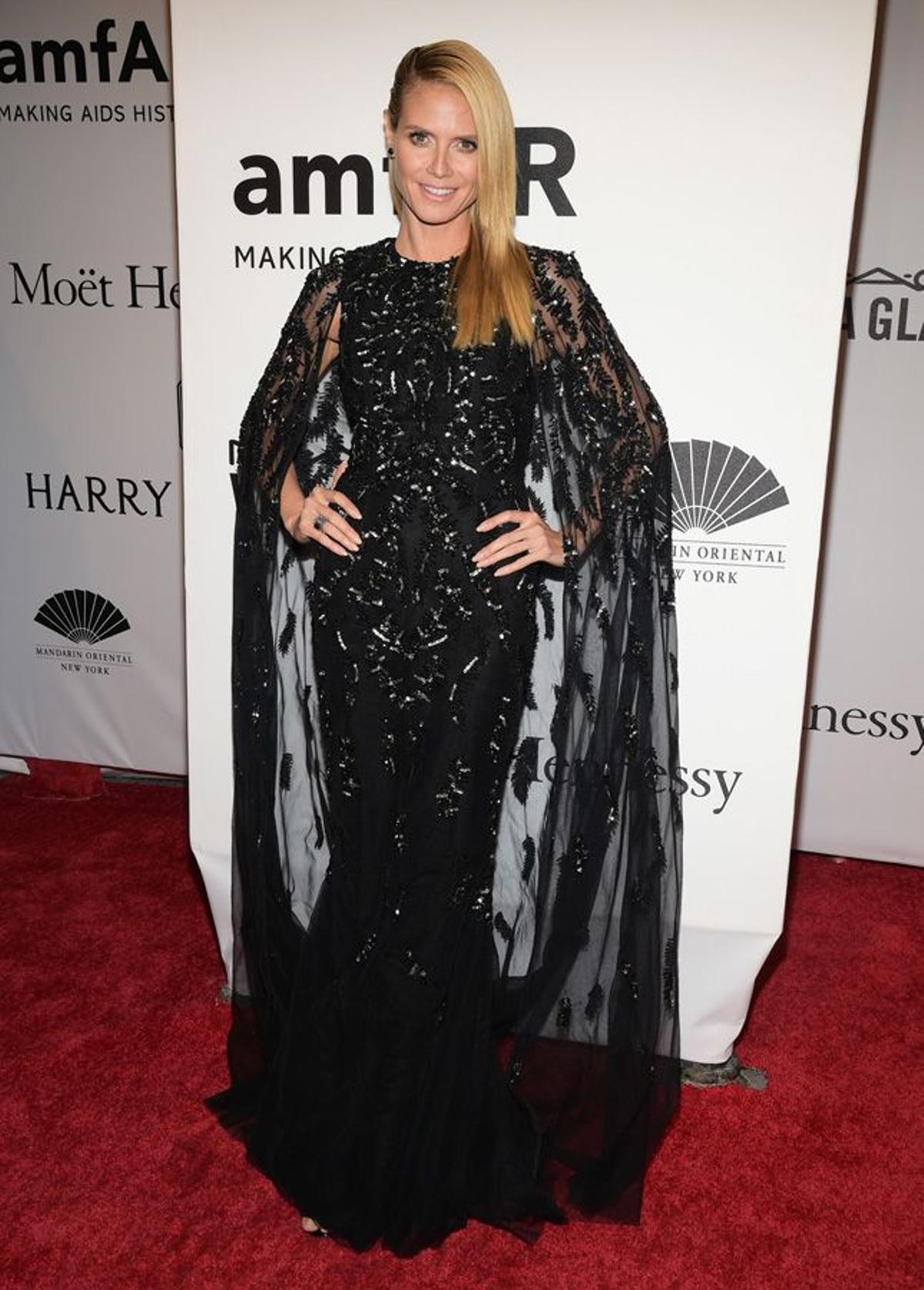 Heidi Klum en la Gala amfAR de Nueva York