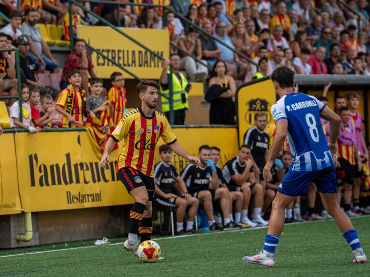 Salvans, en acció durant un partit d'aquesta temporada amb el Sant Andreu