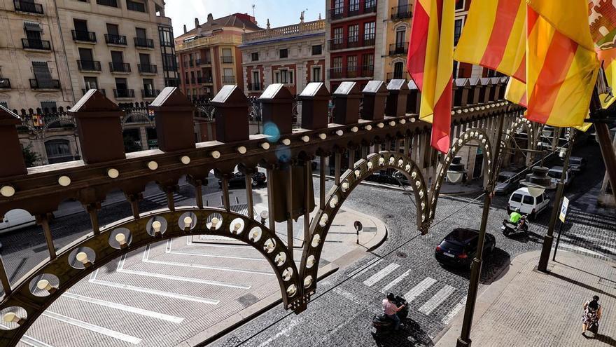 Alcoy renovará las almenas de la Enramada de las Fiestas de la plaza de España