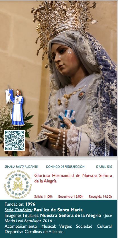 Información sobre la hermandad de la Alegría en la revista El Capuchino de Semana Santa