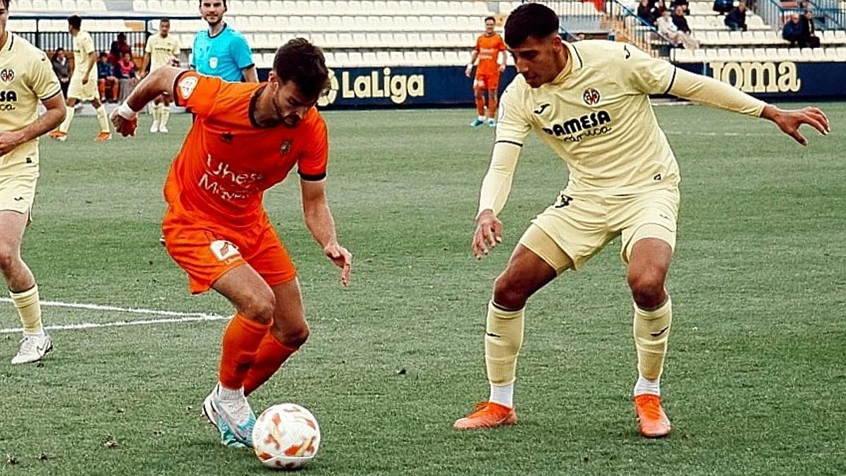 El Atzeneta en el partido de la pasada jornada ante el filial del Villarreal.