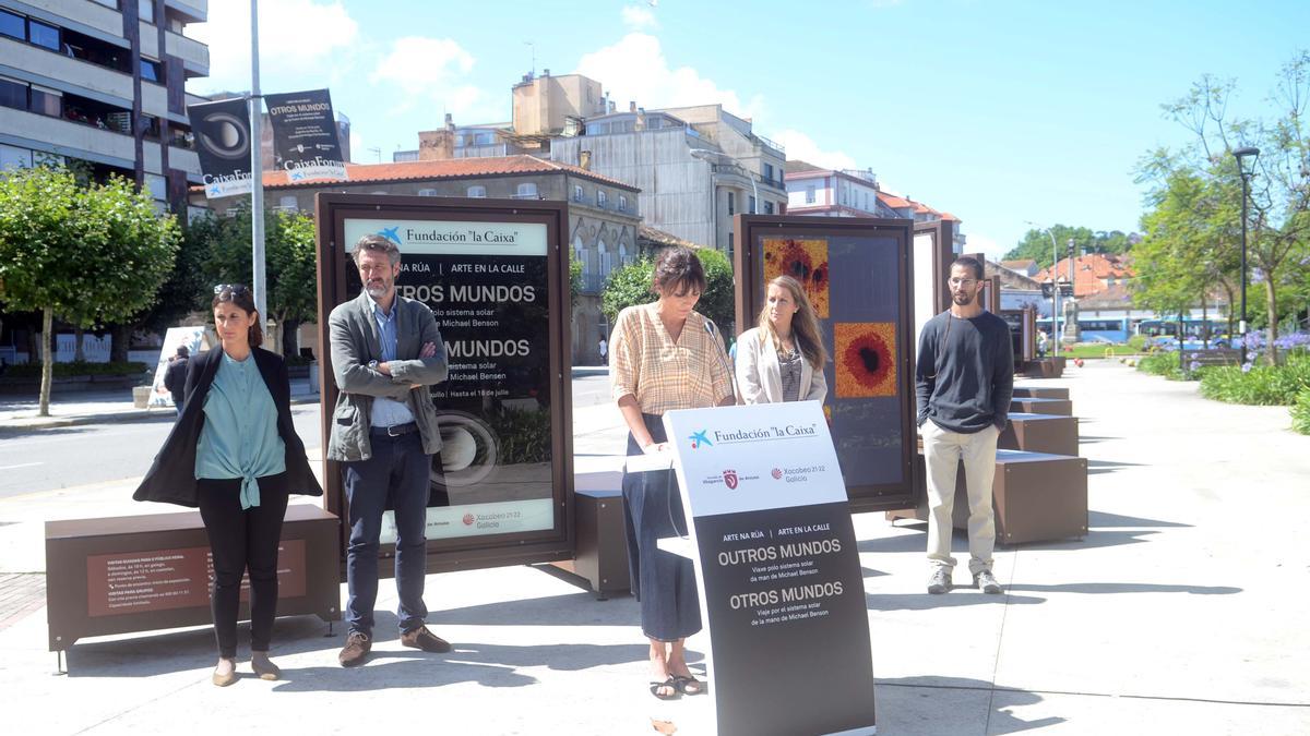 Un momento de la presentación en la Avenida de A Mariña.