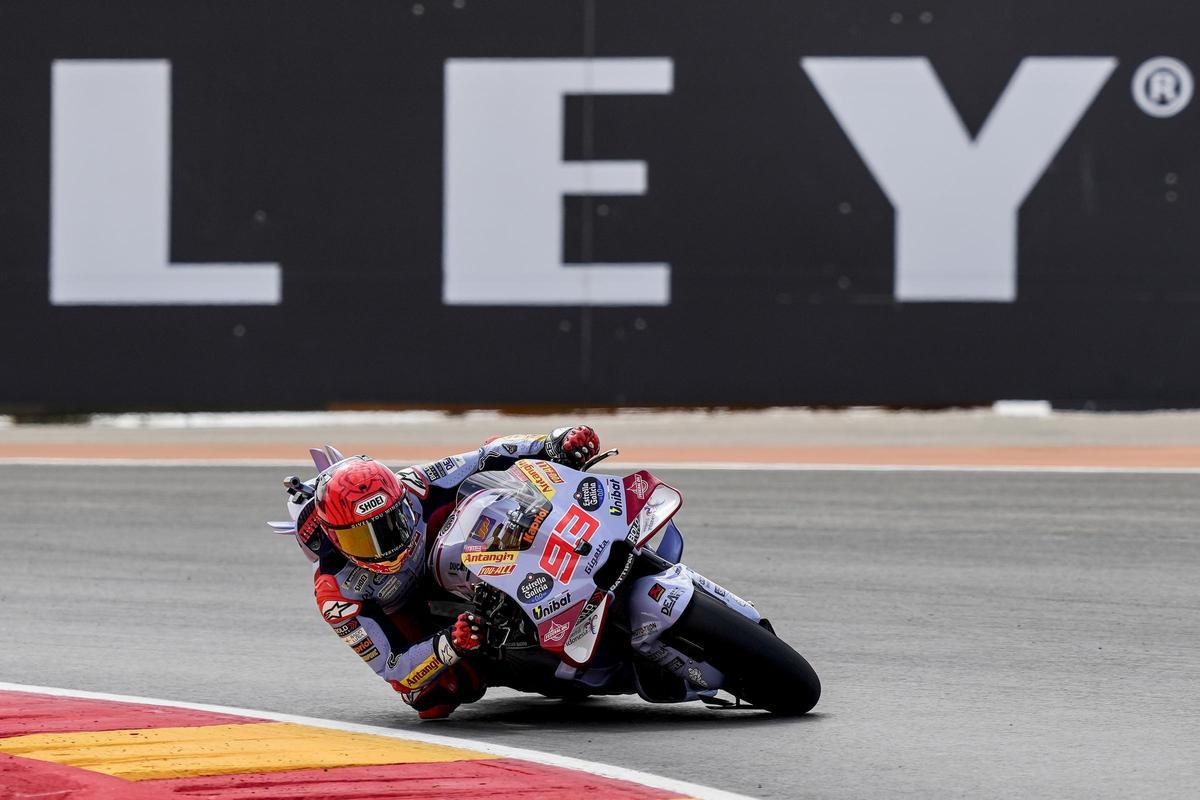 Marc Márquez ha impuesto, hoy, su ley, en Aragón, con su Ducati 2023.