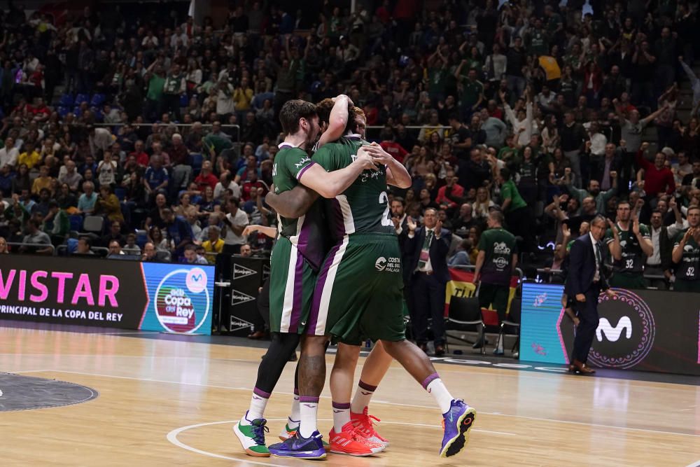 Victoria del Unicaja ante el Zaragoza en la Copa del Rey 2020.