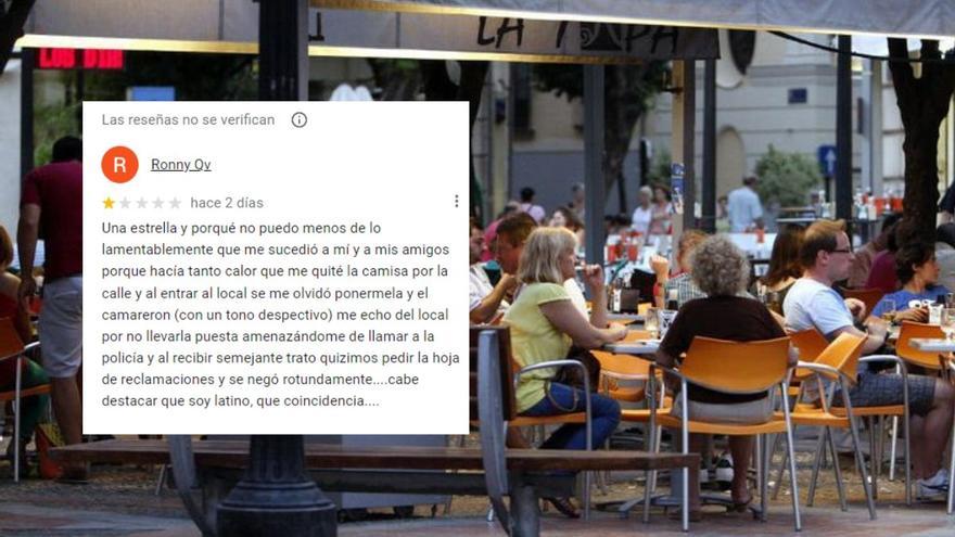 Respuesta ejemplar del dueño de un bar de Murcia a una reseña tramposa: “Dejad a la gente ganarse el pan”