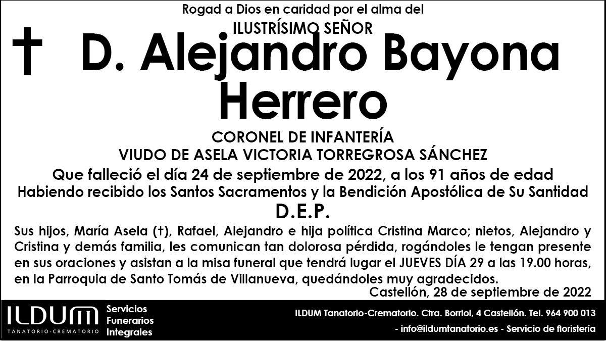 D. Alejandro Bayona Herrero