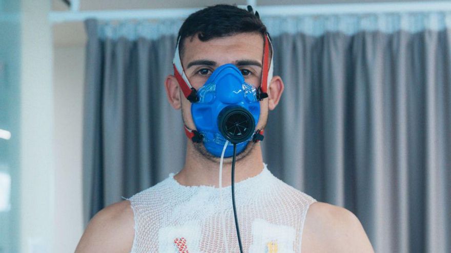 Carlos Domínguez, ayer durante las pruebas.