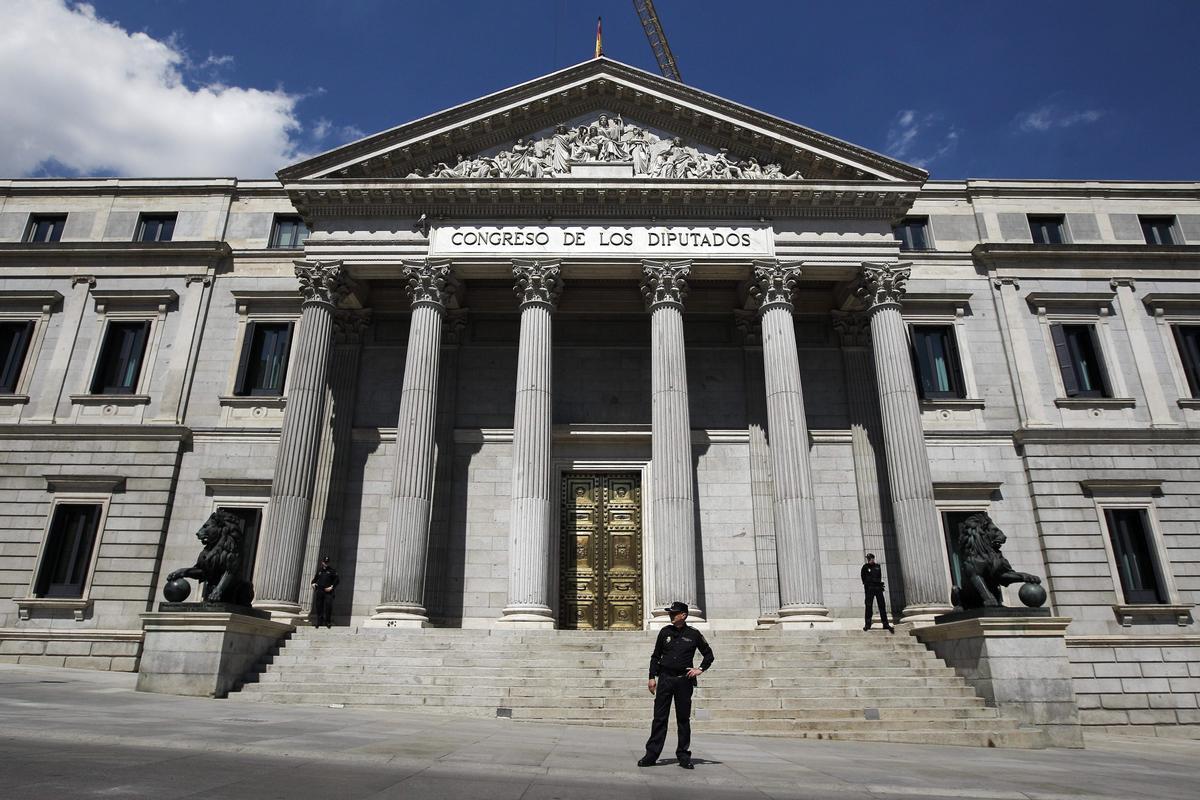 Fachada del Congreso de los Diputados.