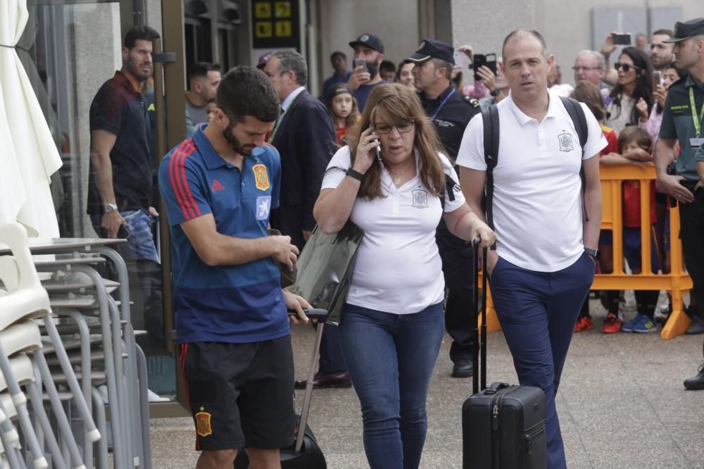 La selección española ya está en Asturias